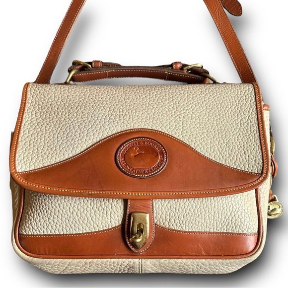 Dooney & Bourke Handbags - 💼 Authentic Vintage 💼 Dooney and Bourke Bone Carrier Leather Briefcase Bag